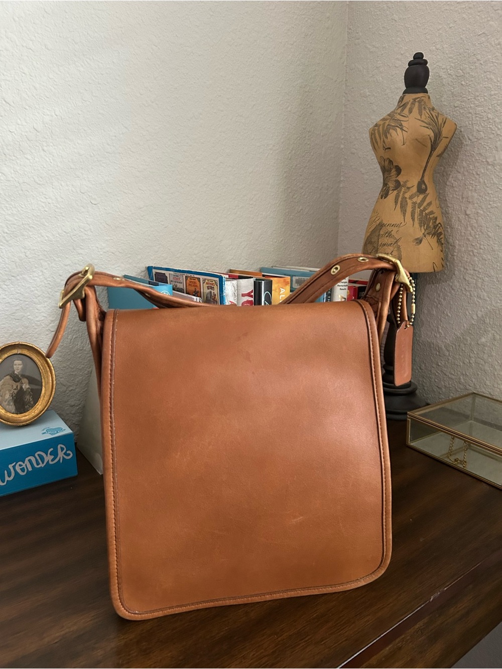 COACH 9144 Vintage Leather Shoulder Bag Camel Brown Authentic Crossbody - Picture 15 of 15